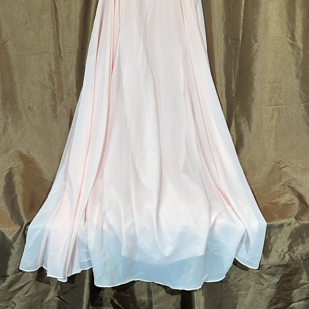 Hebeos Sleeveless Chiffon Dress Laced A-Line - Picture 3 of 7